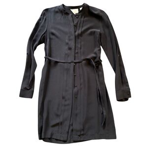 Cynthia Rowley 100% Silk Black Shirt Dress Size US 2